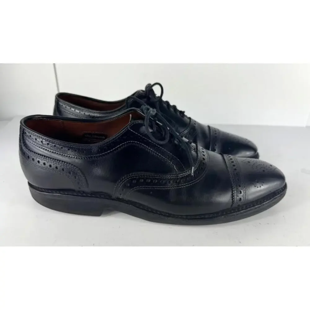 Allen Edmonds Black Strand Men's Cap-Toe Oxfords Brogue 11.5 C VIBRAM